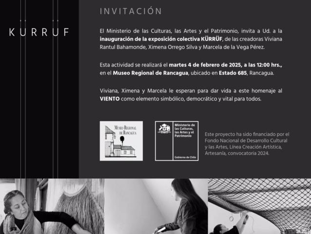 Invitación: Inauguración expo KÜRRÜF 4 de febrero 12:00 hrs