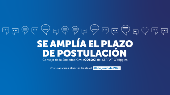 Afiche azul con letras blancas, Se amplia  el plazo de postulación al cosoc