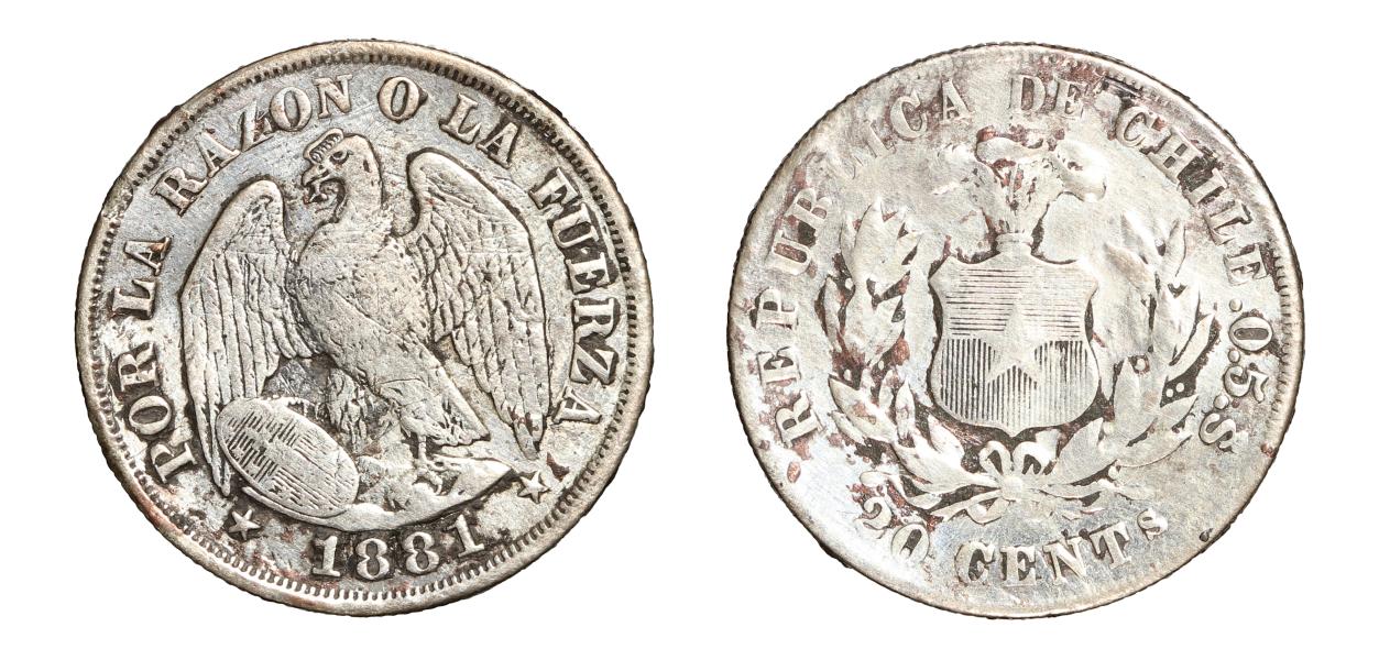 Pieza de forma circular, color plateado